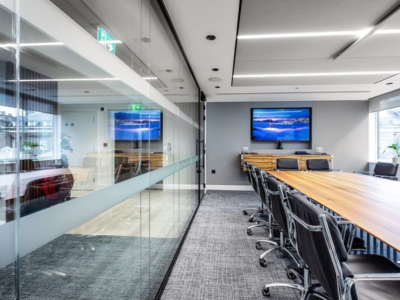 conference room with a long table and chairs